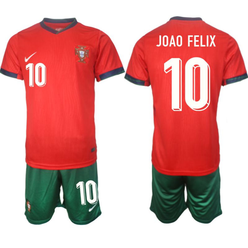Men 2024-2025 Season Portugal home red #10 Soccer Jersey->portugal jersey->Soccer Country Jersey
